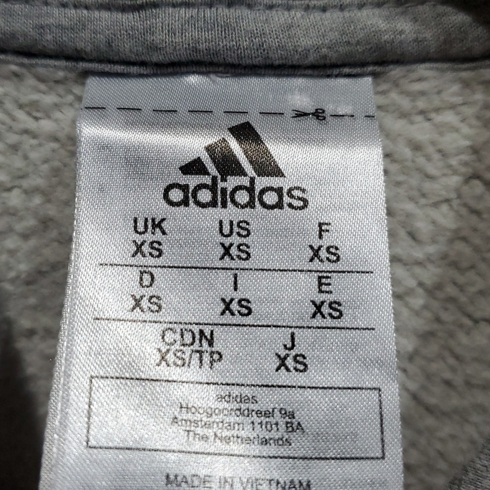 Adidas Gray Hoodie Sweatshirt Handwarmer - Picture 3 of 6